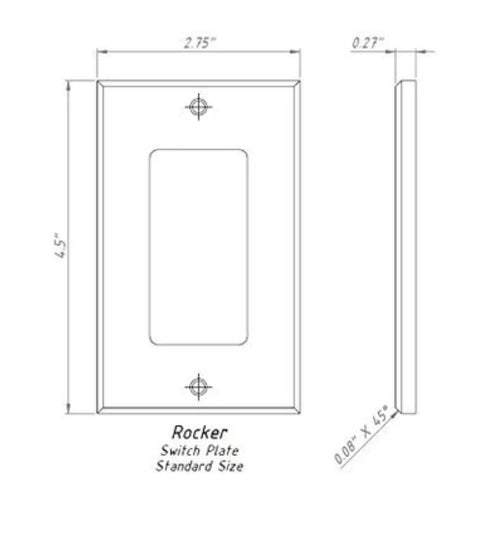 Calacatta Gold Marble  2 3/4 x 4 1/2 Switch Plate 1-ROCKER Wall Cover
